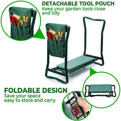 Multifunctional Kneeler & Stool with Tool Pouch