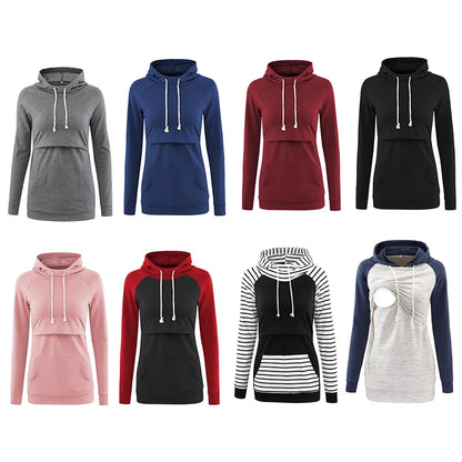 Women's Fleece Maternity Nursing Hoodie