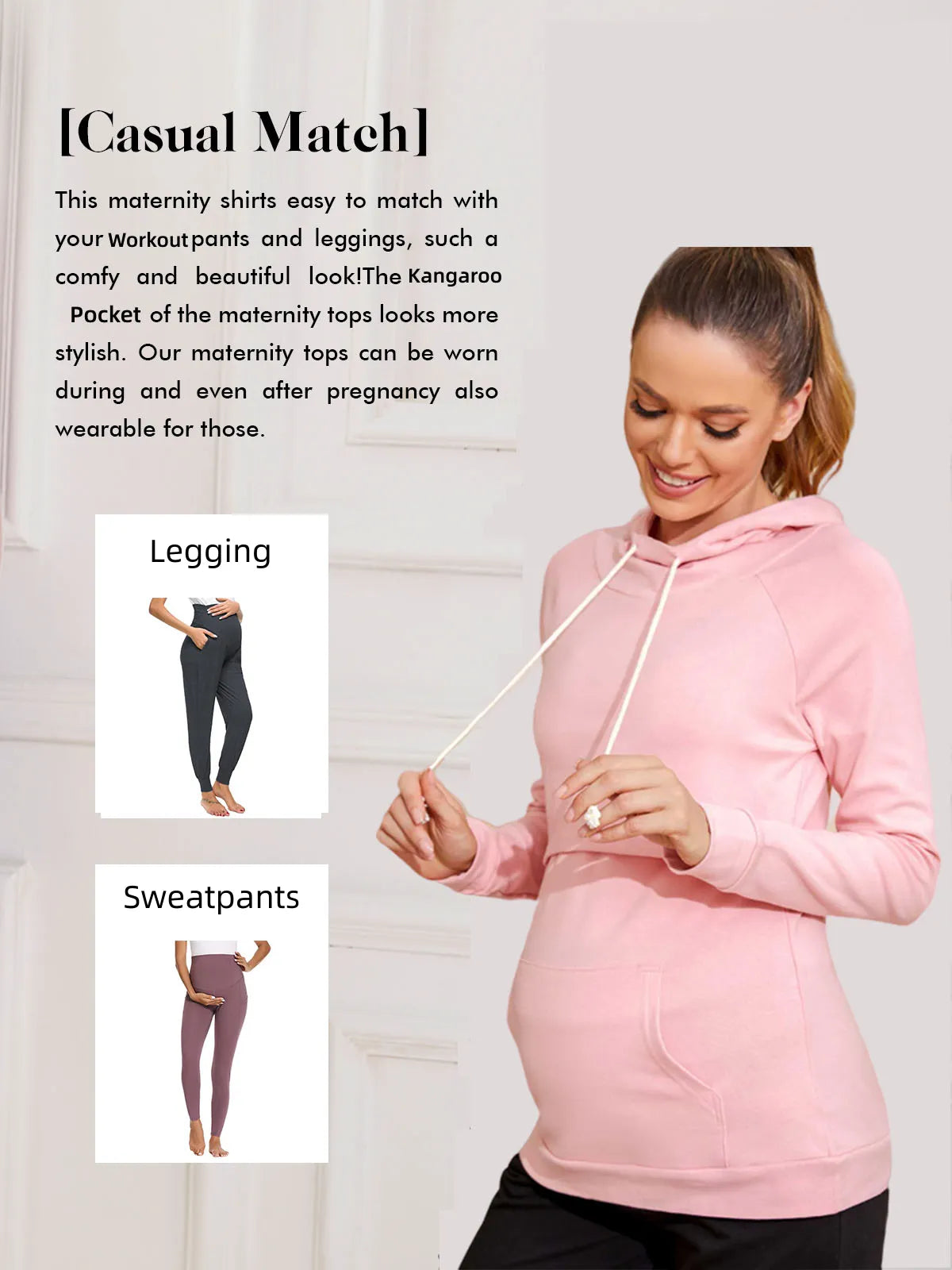 Women's Fleece Maternity Nursing Hoodie