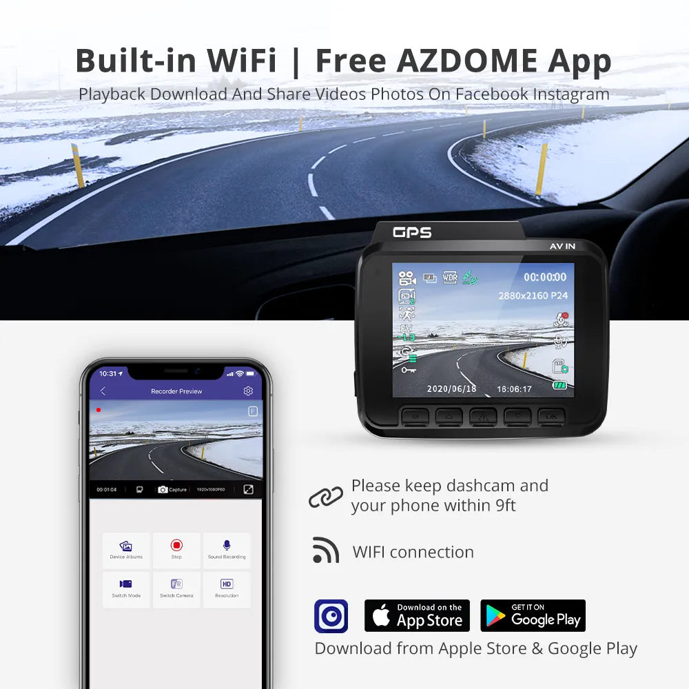 AZDOME UltraVision 4K Dash Cam