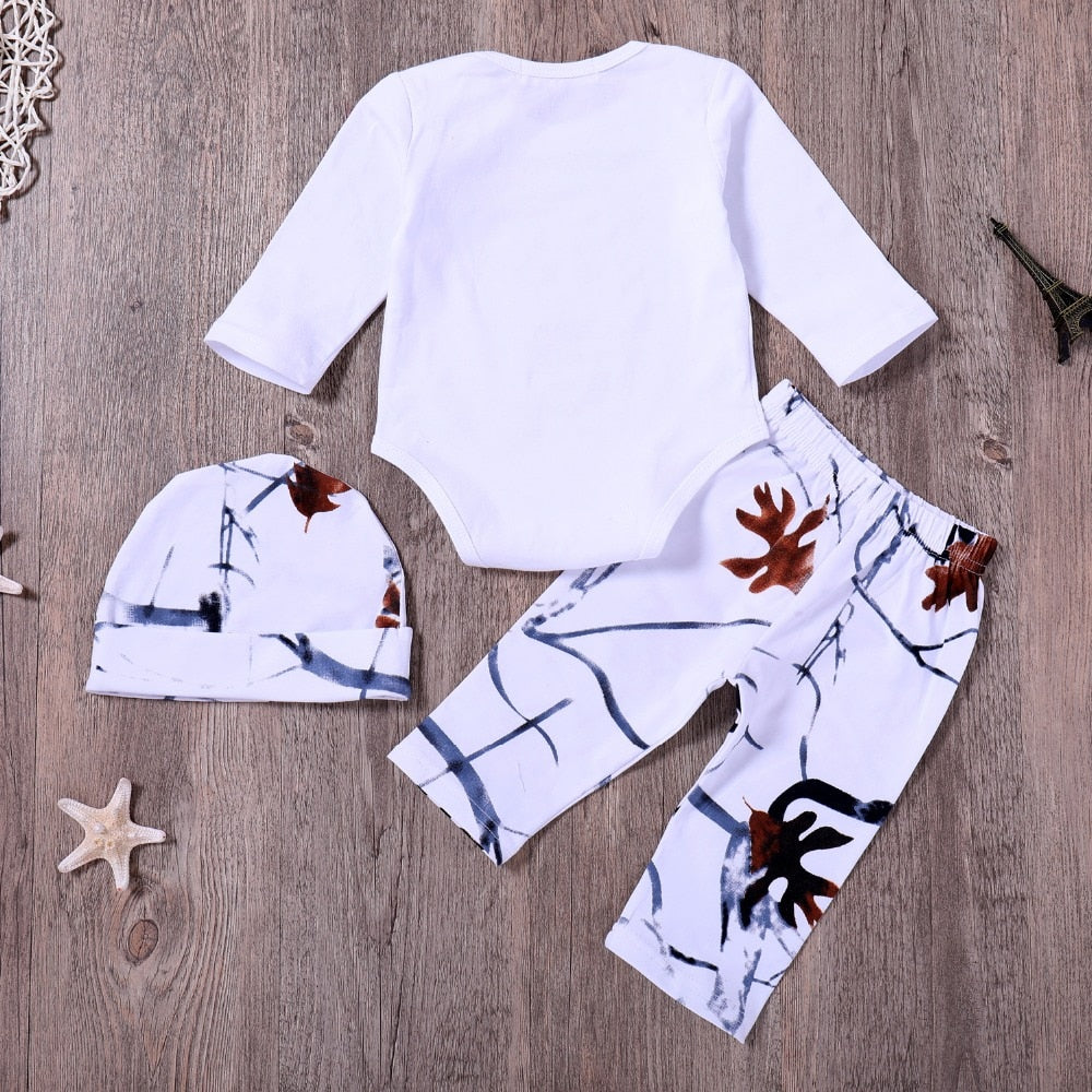 3PCS Baby Long Sleeve Cotton Deer Clothes Set