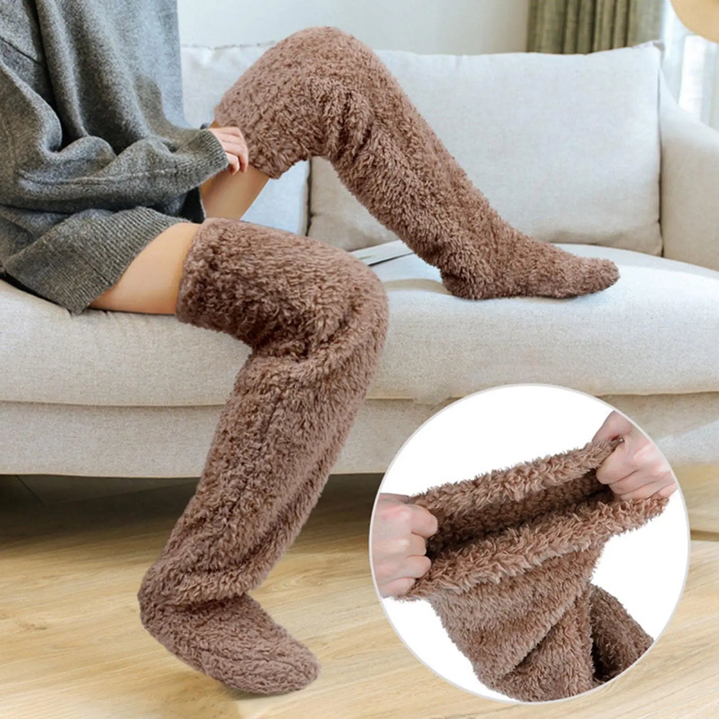 CozyChic Thigh-High Plush Warmers