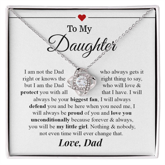 To My Daughter | I Love You - Love Knot Necklace